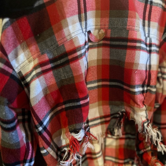 One of a kind flannel shirt. Sexy!
Size Large
Handmade with Love. - Picture 3 of 5